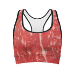 Fresh Meat Print Women's Sports Bra