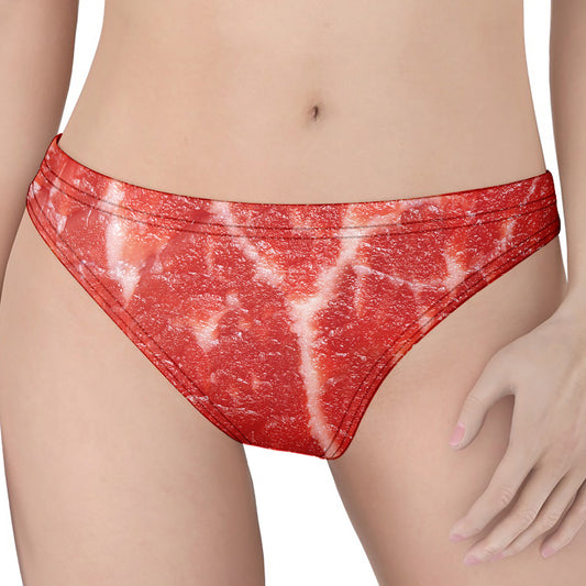 Fresh Meat Print Women's Thong