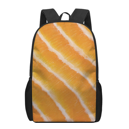Fresh Salmon Print 17 Inch Backpack