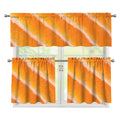 Fresh Salmon Print 3 Piece Kitchen Curtains