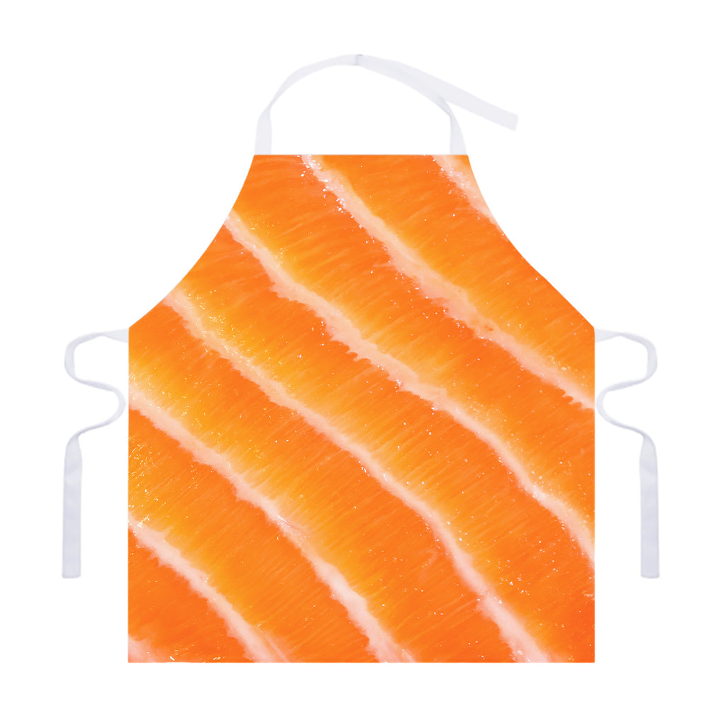 Fresh Salmon Print Adjustable Apron