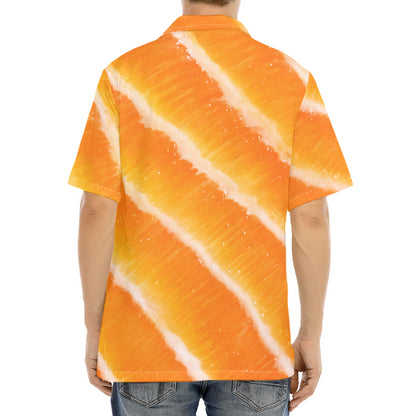 Fresh Salmon Print Aloha Shirt
