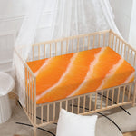 Fresh Salmon Print Baby Crib Sheet