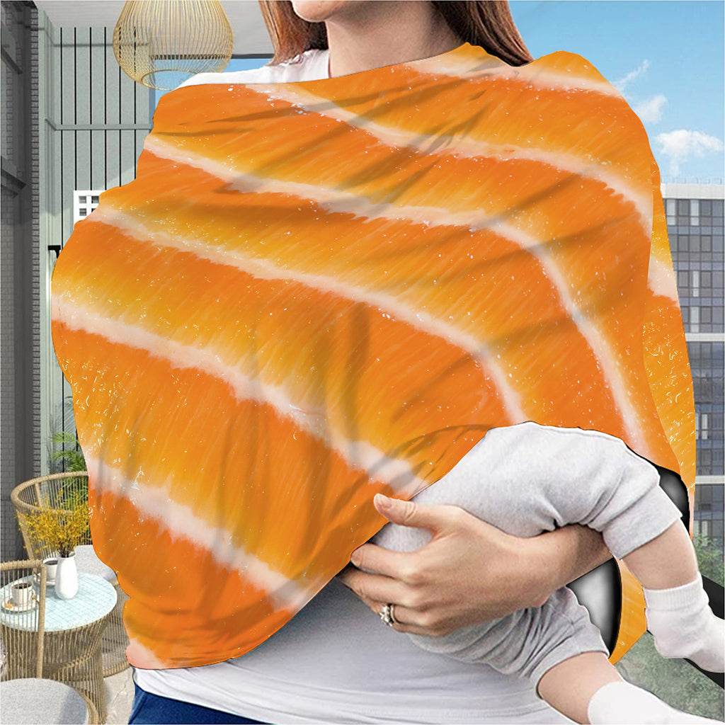 Fresh Salmon Print Baby Seat Cover