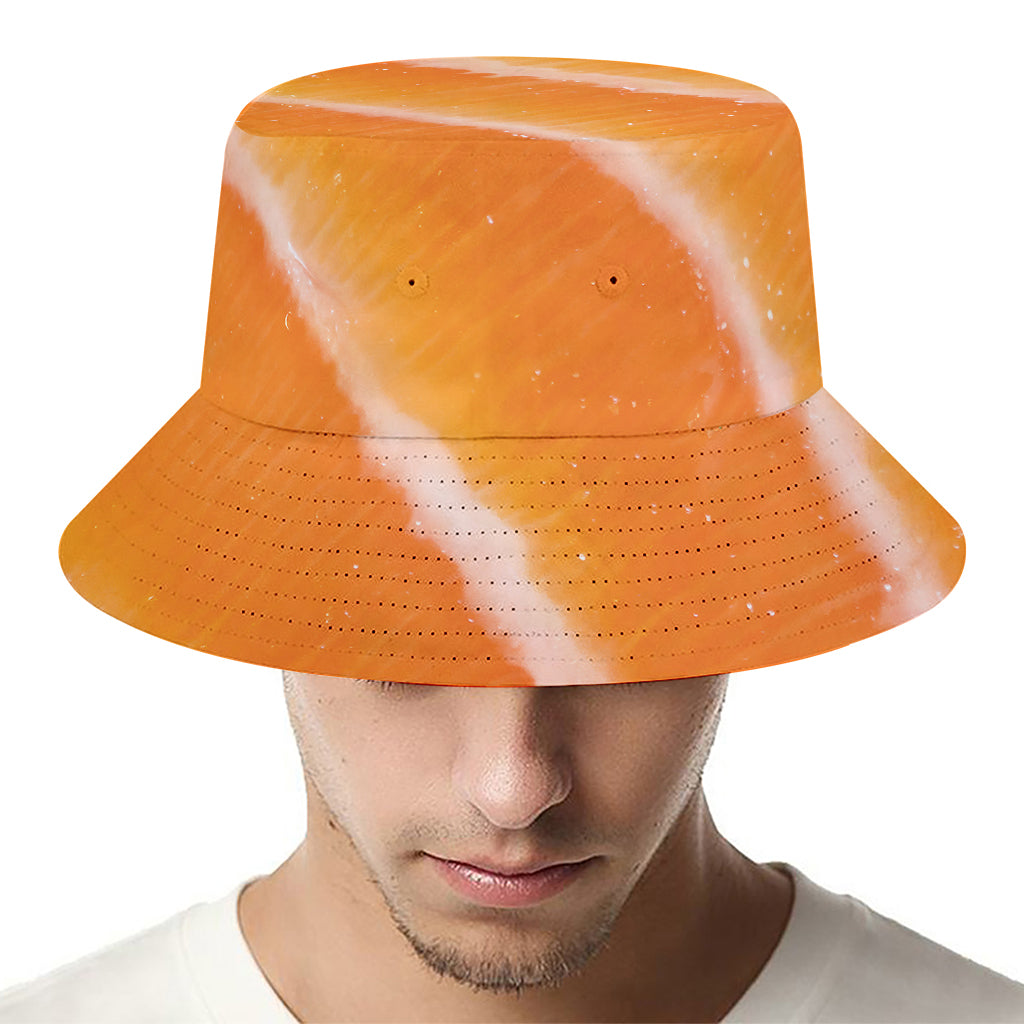 Fresh Salmon Print Bucket Hat