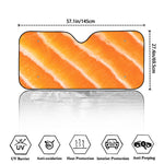 Fresh Salmon Print Car Windshield Sun Shade