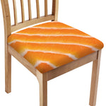 Fresh Salmon Print Chair Cushion Cover