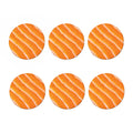 Fresh Salmon Print Coaster Set