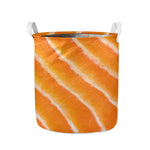 Fresh Salmon Print Collapsible Laundry Basket