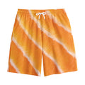 Fresh Salmon Print Cotton Shorts