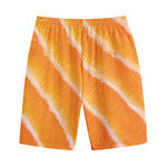 Fresh Salmon Print Cotton Shorts