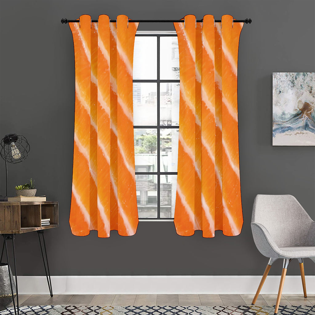 Fresh Salmon Print Curtain