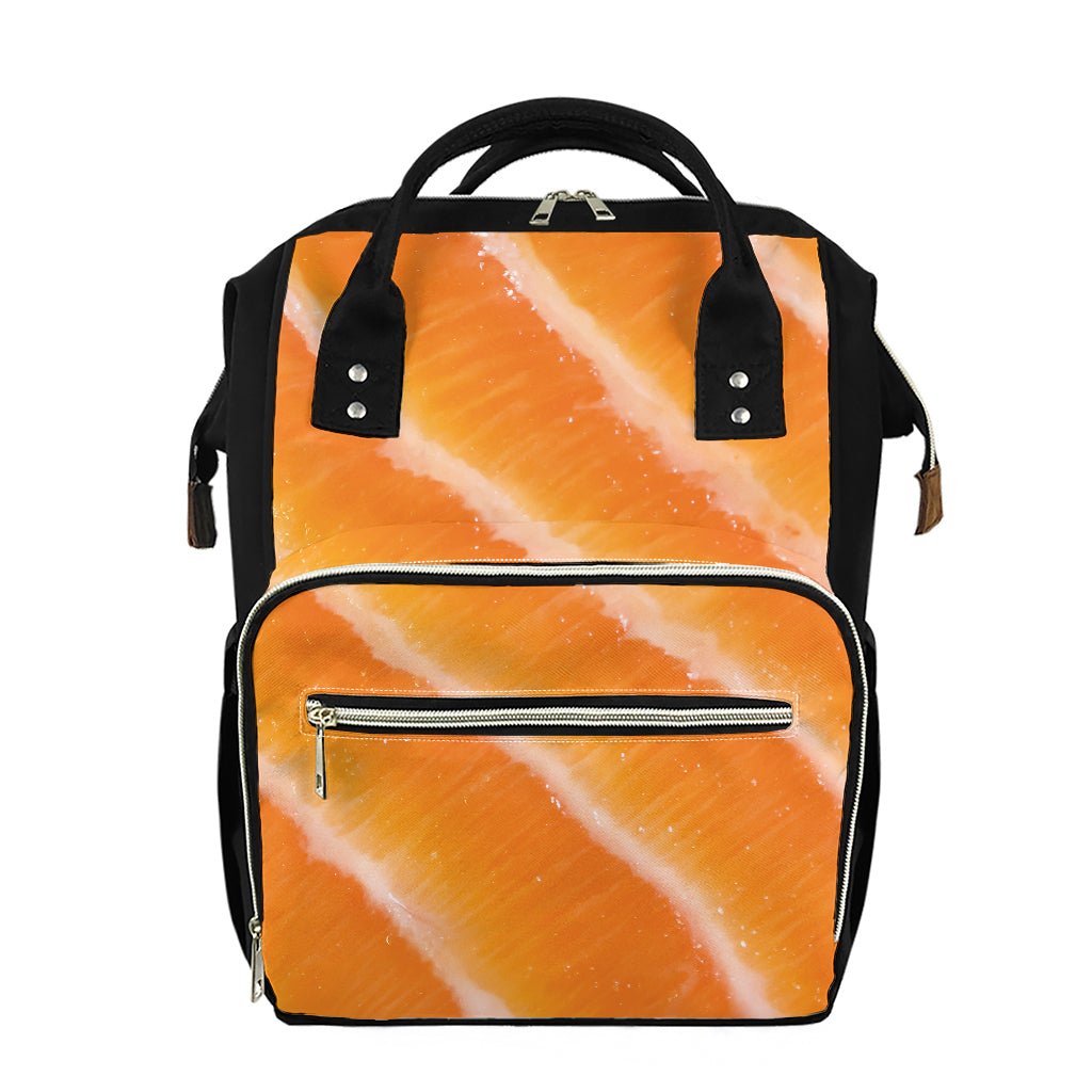 Fresh Salmon Print Diaper Bag