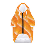 Fresh Salmon Print Dog Zip Up Hoodie
