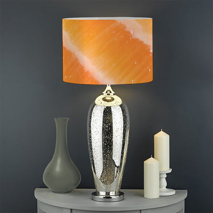 Fresh Salmon Print Drum Lamp Shade