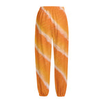 Fresh Salmon Print Fleece Lined Knit Pants