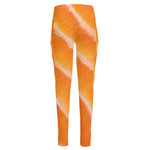 Fresh Salmon Print High-Waisted Pocket Leggings