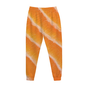 Fresh Salmon Print Jogger Pants