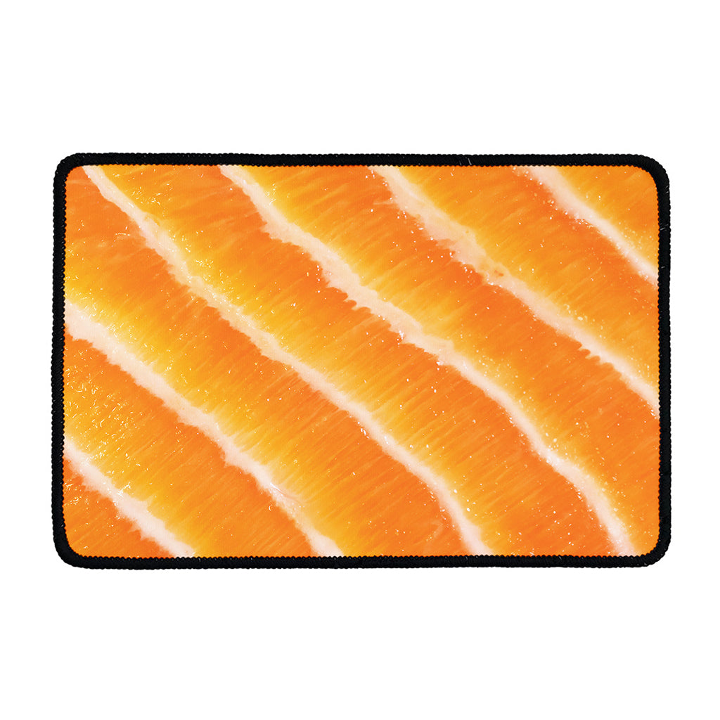 Fresh Salmon Print Kitchen Mat