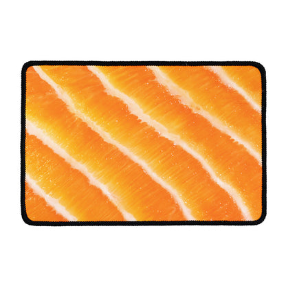 Fresh Salmon Print Kitchen Mat