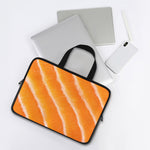 Fresh Salmon Print Laptop Sleeve With Handle