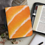 Fresh Salmon Print Leather Bible Cover