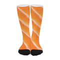Fresh Salmon Print Long Socks