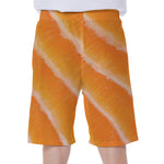 Fresh Salmon Print Men's Beach Shorts