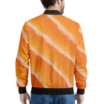 Fresh Salmon Print Men's Bomber Jacket
