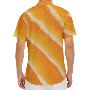 Fresh Salmon Print Men's Deep V-Neck Shirt