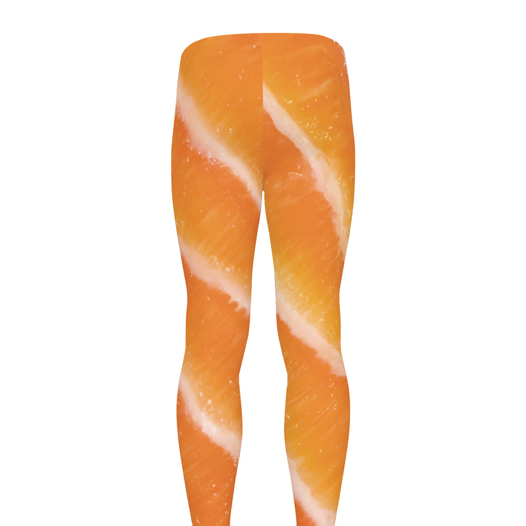 Fresh Salmon Print Men's leggings