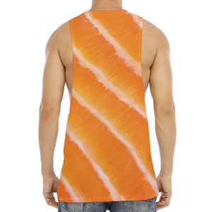 Fresh Salmon Print Men's Muscle Tank Top