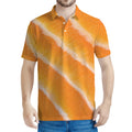 Fresh Salmon Print Men's Polo Shirt