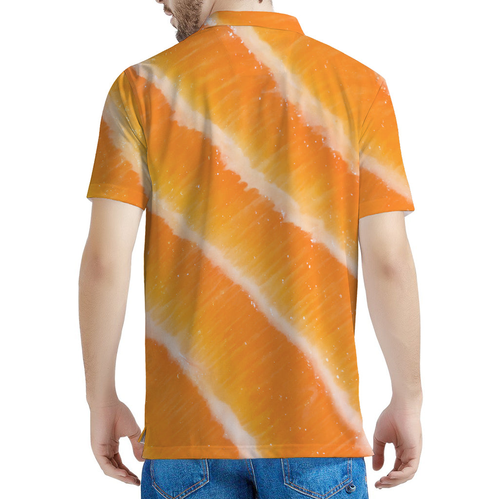 Fresh Salmon Print Men's Polo Shirt
