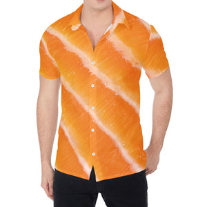 Fresh Salmon Print Men's Shirt