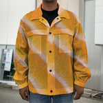 Fresh Salmon Print Men's Shirt Jacket