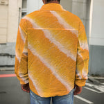 Fresh Salmon Print Men's Shirt Jacket