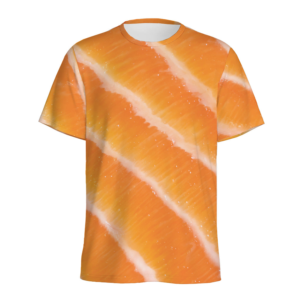 Fresh Salmon Print Men's Sports T-Shirt