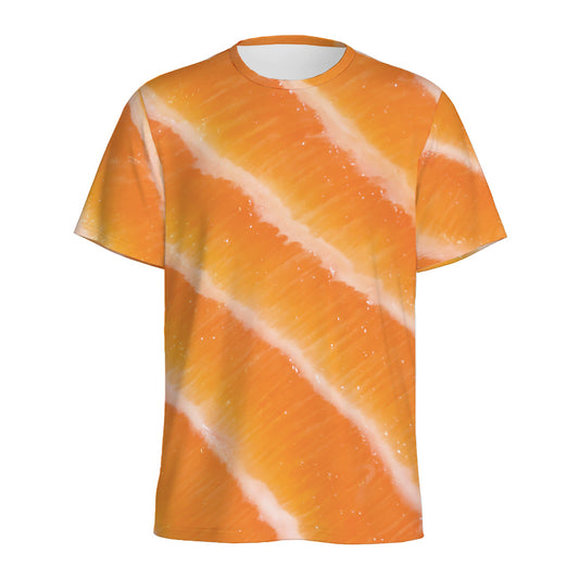 Fresh Salmon Print Men's Sports T-Shirt