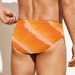 Fresh Salmon Print Men's Swim Briefs