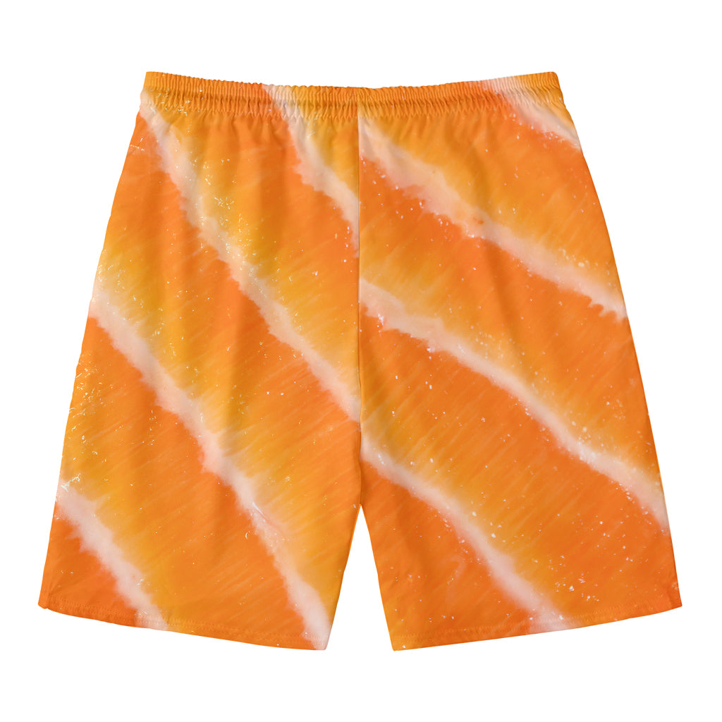 Fresh Salmon Print Men's Swim Trunks