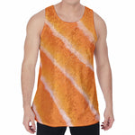 Fresh Salmon Print Men's Velvet Tank Top