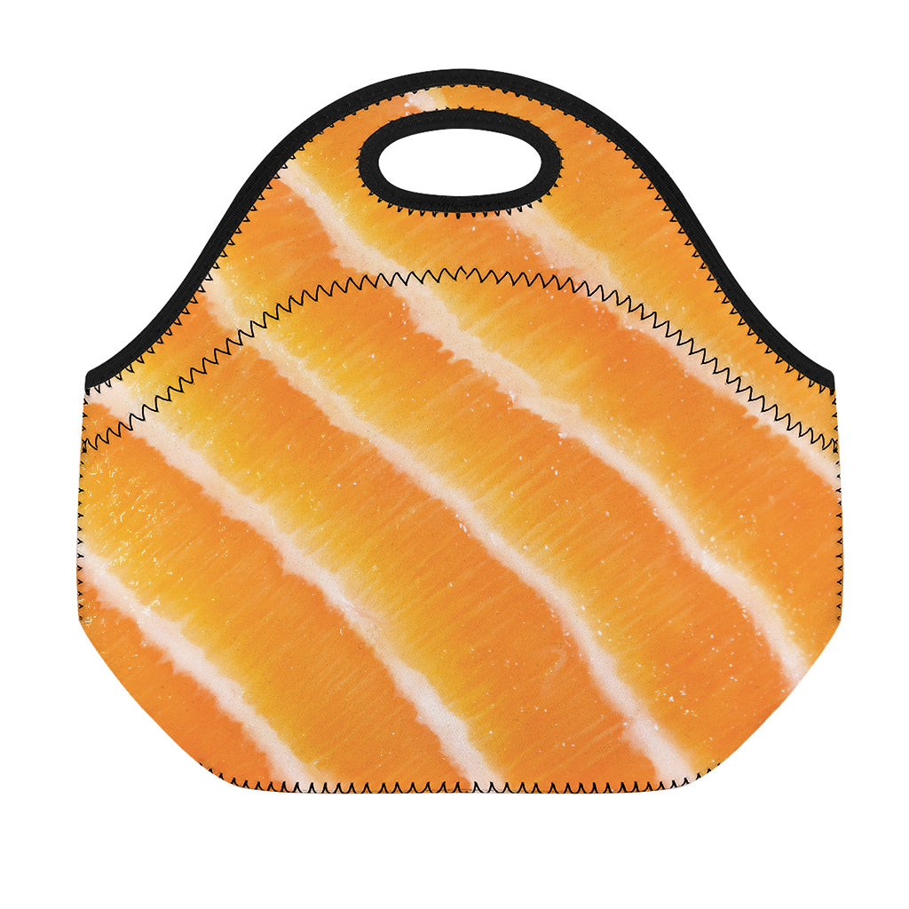 Fresh Salmon Print Neoprene Lunch Bag