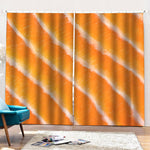Fresh Salmon Print Pencil Pleat Curtains