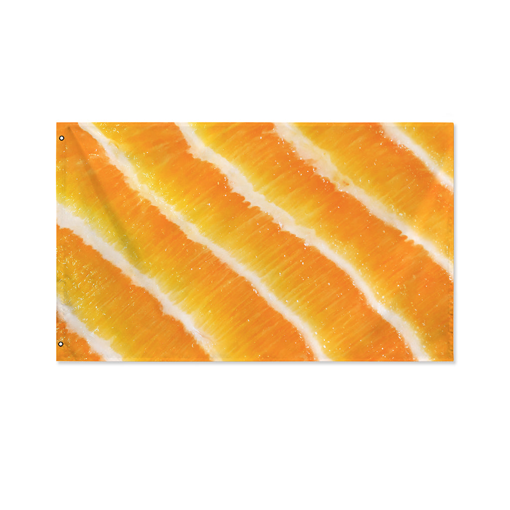 Fresh Salmon Print Polyester Flag