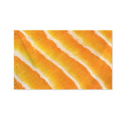 Fresh Salmon Print Polyester Flag