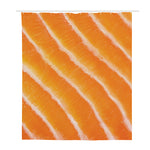 Fresh Salmon Print Polyester Shower Curtain