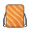 Fresh Salmon Print Rectangular Crossbody Bag