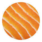 Fresh Salmon Print Round Blanket