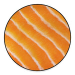 Fresh Salmon Print Round Floor Mat